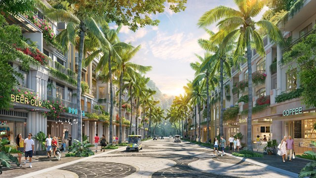 Thiết kế nh&agrave; phố Xanh Boutique lấy cảm hứng từ 7 l&agrave;ng nghề truyền thống (Ảnh: Sun Property) &nbsp;