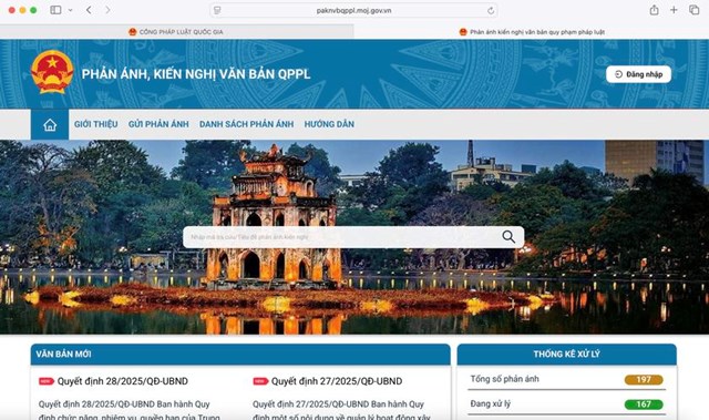 Hướng dẫn sử dụng Cổng Ph&#225;p luật quốc gia - Ảnh 1