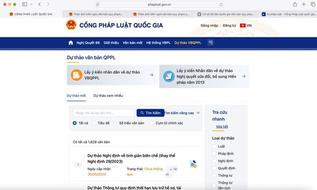 Hướng dẫn sử dụng Cổng Ph&#225;p luật quốc gia - Ảnh 6
