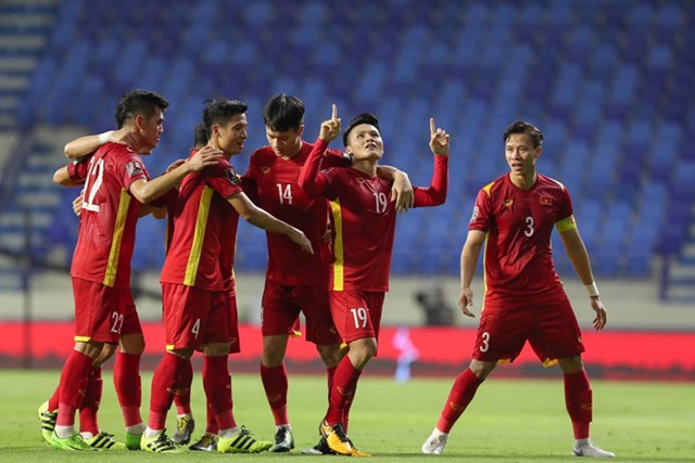 Đội tuyển Việt Nam trong trận đấu với Indonesia. Ảnh: Internet.