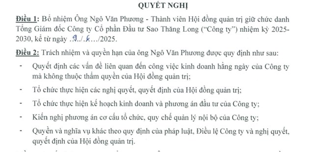 C&#244;ng ty Đầu tư Sao Thăng Long (DST) c&#243; Tổng Gi&#225;m đốc mới - Ảnh 1