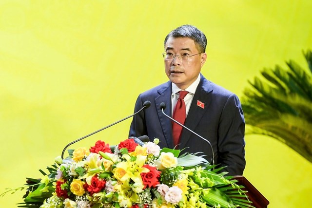 Trưởng Ban Tổ chức Trung ương L&ecirc; Minh Hưng ph&aacute;t biểu.