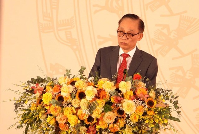 &Ocirc;ng L&ecirc; Ho&agrave;i Trung - B&iacute; thư Trung ương Đảng, Ch&aacute;nh Văn ph&ograve;ng Trung ương Đảng ph&aacute;t biểu tại buổi lễ.