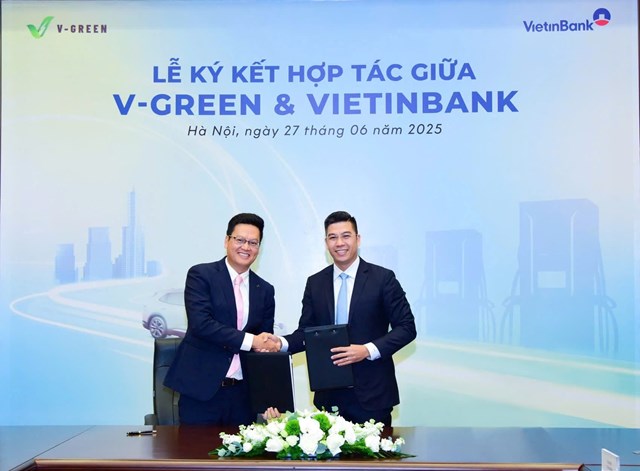 V-Green v&#224; VietinBank k&#253; kết hợp t&#225;c, đồng h&#224;nh ph&#225;t triển hạ tầng trạm sạc &#244; t&#244; điện Vinfast - Ảnh 1