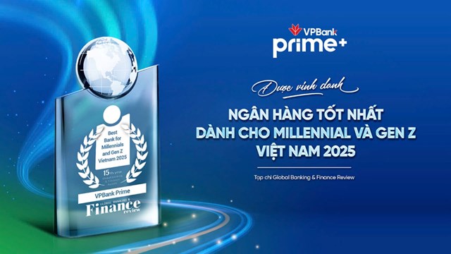 Giải thưởng&ldquo;Ng&acirc;n h&agrave;ng tốt nhất d&agrave;nh cho Millennial v&agrave; Gen Z Việt Nam 2025&rdquo; do GBFR trao tặng VPBank.&nbsp; &nbsp;