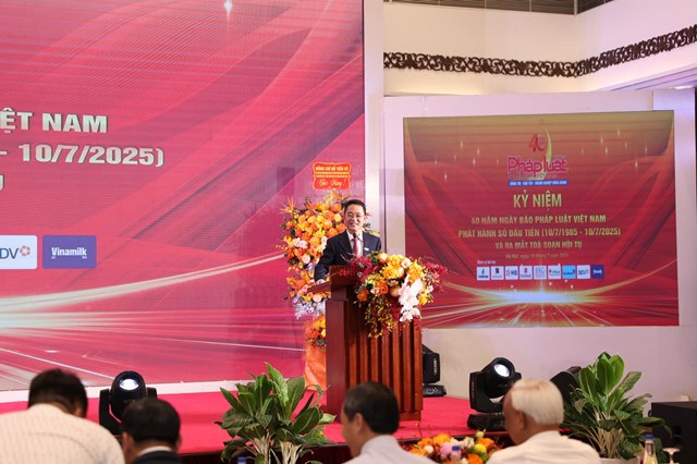 Lời cảm ơn của B&#225;o Ph&#225;p luật Việt Nam nh&#226;n Kỷ niệm 40 năm ng&#224;y ph&#225;t h&#224;nh số b&#225;o đầu ti&#234;n - Ảnh 1