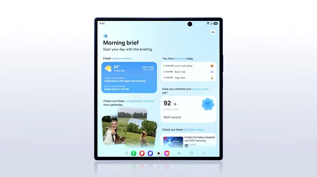 T&iacute;nh năng Now Brief tr&ecirc;n One UI 8.