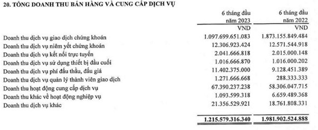 Doanh thu dịch vụ giao dịch chứng kho&#225;n giảm mạnh, lợi nhuận của Sở Giao dịch Chứng kho&#225;n Việt Nam (VNX) giảm 38% trong nửa đầu năm - Ảnh 1