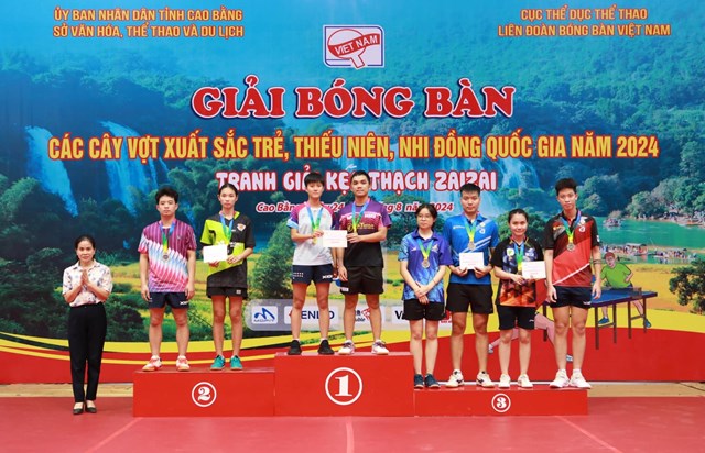 C&aacute;c c&acirc;y vợt b&oacute;ng b&agrave;n CAND &ndash; T&amp;T thi đấu thăng hoa tại Giải b&oacute;ng b&agrave;n c&aacute;c c&acirc;y vợt xuất sắc trẻ, thiếu ni&ecirc;n, nhi đồng quốc gia năm 2024 &nbsp;