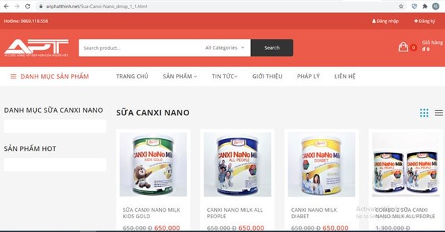 C&aacute;c sản phẩm sữa Canxi Nano được quảng c&aacute;o tr&ecirc;n website: anphatthinh.net&nbsp;