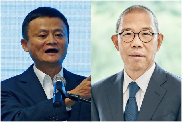 &nbsp; tỷ ph&uacute; Jack Ma v&agrave; &ocirc;ng Zhong Shanshan. Ảnh: Reuters