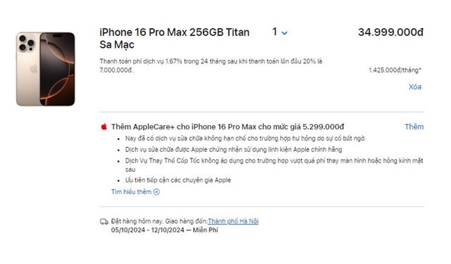 iPhone 16 Pro Max 256 GB phi&ecirc;n bản m&agrave;u mới "ch&aacute;y h&agrave;ng" chỉ sau &iacute;t ph&uacute;t mở đặt trước &nbsp;