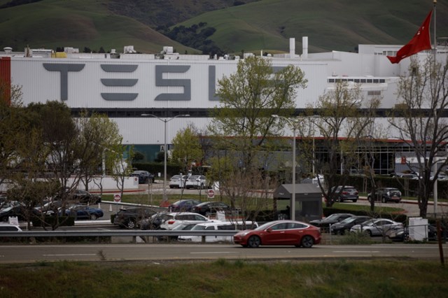 Trụ sở Tesla ở California, Mỹ. Ảnh:&nbsp;OC Register.