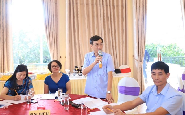 Đồng ch&iacute; Nguyễn Huy Thắng, Ph&oacute; Viện trưởng VKSND tỉnh Quảng Ninh ph&aacute;t biểu tại Hội thảo
