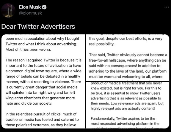 Chia sẻ tr&ecirc;n Twitter của tỷ ph&uacute; Elon Musk.