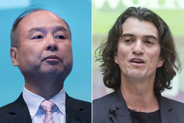 Masayoshi Son v&agrave; Adam Neumann&nbsp;&nbsp;