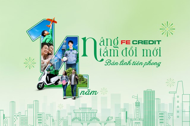 Xuy&ecirc;n suốt 14 năm ti&ecirc;n phong, FE CREDIT mở ra triệu cơ hội hiện thực h&oacute;a ước mơ cho những người d&acirc;n lao động Việt Nam. Ảnh FE CREDIT. &nbsp;