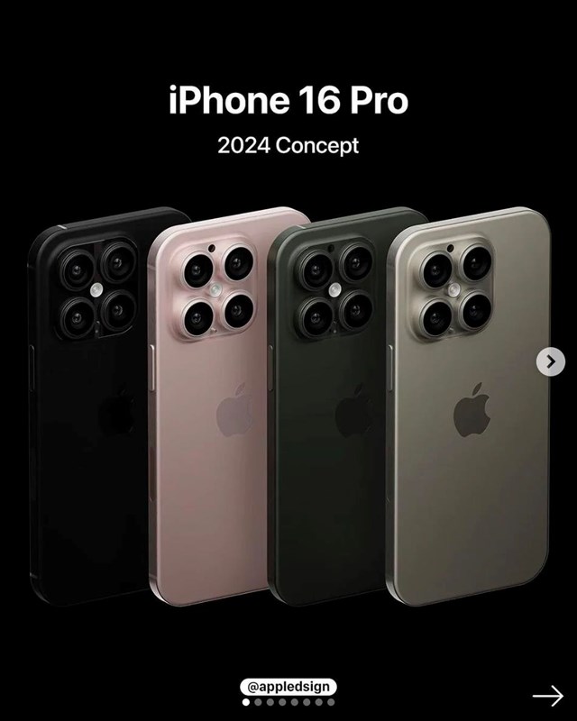 iPhone 16 lộ diện thiết kế mới với 4 camera, th&#234;m m&#224;u hồng đẹp kh&#244;ng t&#236; vết - Ảnh 1