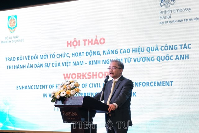Tổng cục trưởng Tổng cục THADS Nguyễn Quang Th&aacute;i ph&aacute;t biểu khai mạc hội thảo
