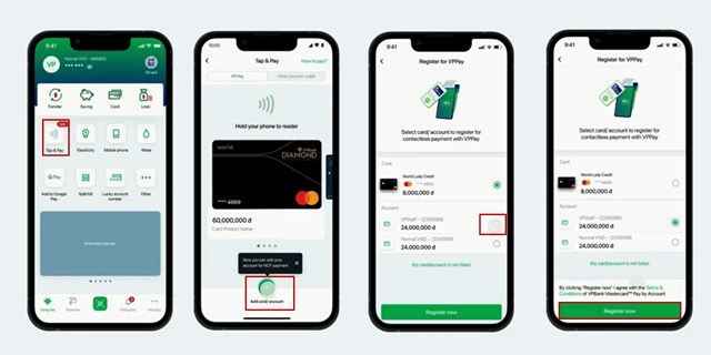 C&aacute;c bước đơn giản để chọn t&agrave;i khoản thanh to&aacute;n &amp; đăng k&yacute; Pay by Account tr&ecirc;n thiết bị Android