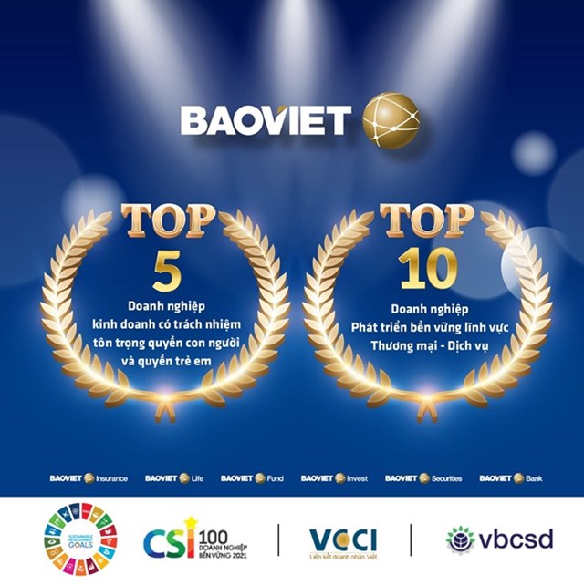 Bảo Việt (BVH) đứng đầu Top 10 Doanh nghiệp Bền vững Việt Nam 7 năm li&#234;n tiếp - Ảnh 1