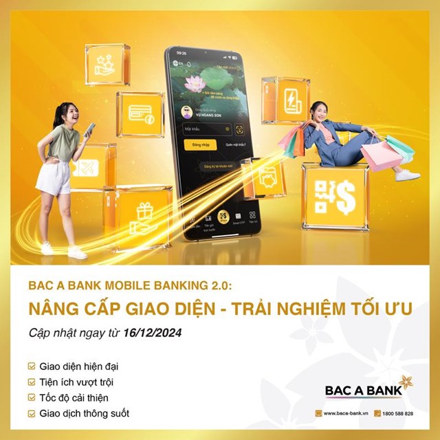 BAC A BANK ra mắt giao diện mới của ứng dụng ng&#226;n h&#224;ng điện tử - Ảnh 1