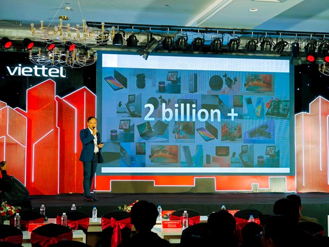 &Ocirc;ng Phạm L&ecirc; Ngọc Ch&acirc;u, Gi&aacute;m đốc kinh doanh MediaTek Việt Nam ph&aacute;t biểu tại sự kiện Viettel IoT Day 2023. &nbsp;