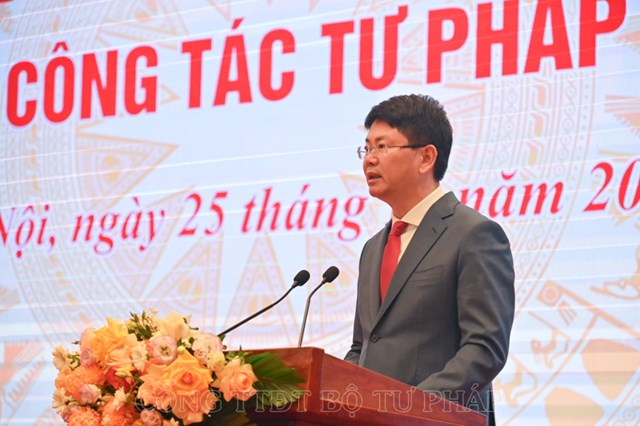 Thứ trưởng Nguyễn Thanh Tịnh ph&aacute;t biểu tại Hội nghị. &nbsp;