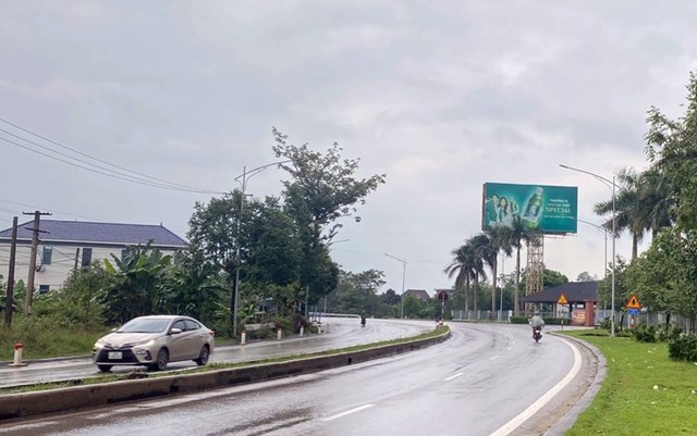Một đoạn tuyến Quốc lộ 46 qua huyện Nam Đàn, Nghệ An.