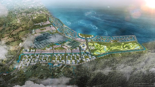 Phối cảnh dự án Khu đô thị ven vịnh Cam Ranh.