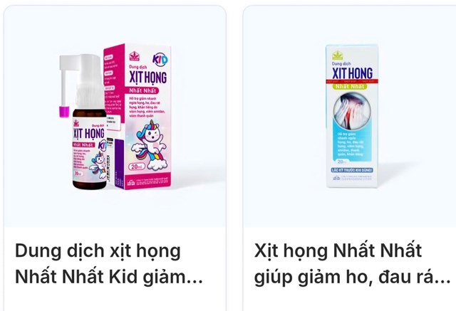 Một số sản phẩm có tên trong danh sách thông tin gây nhầm lẫn cho khách hàng.
