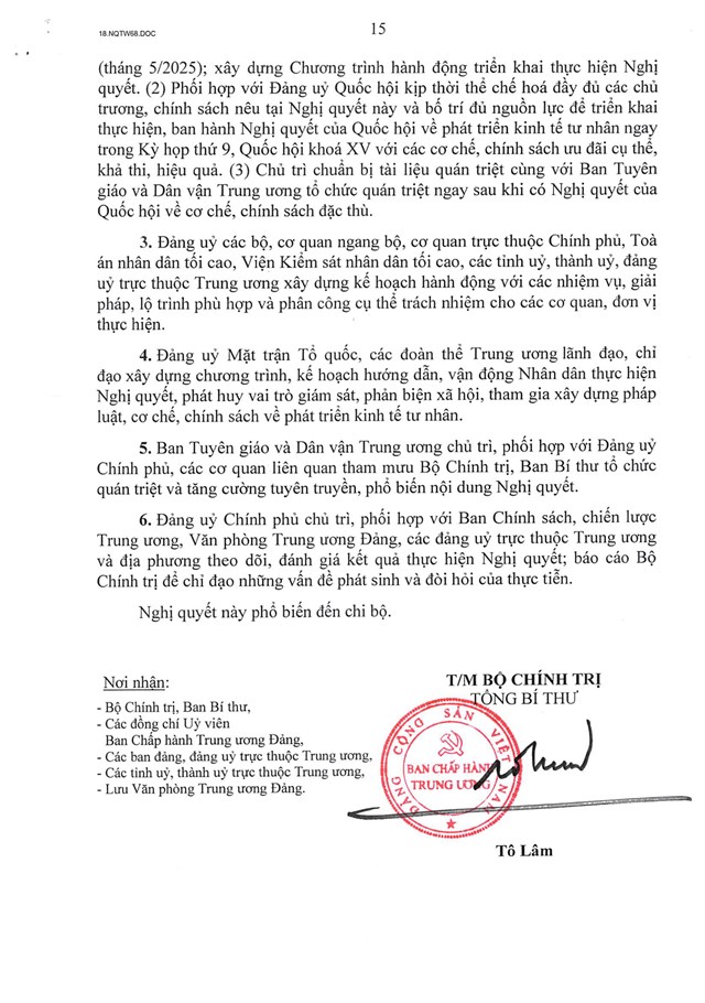 TO&#192;N VĂN: Nghị quyết số 68-NQ/TW về ph&#225;t triển kinh tế tư nh&#226;n - Ảnh 15