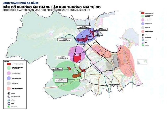 Bản đồ 7 vị tr&iacute; của khu TMTD Đ&agrave; Nẵng.