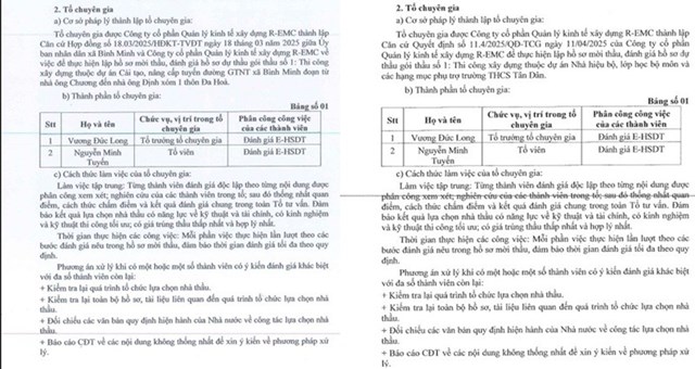C&ugrave;ng một tổ chuy&ecirc;n gia chấm thầu của cả 5 dự &aacute;n.