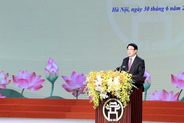 Chủ tịch nước Lương Cường phát biểu chỉ đạo tại buổi lễ.