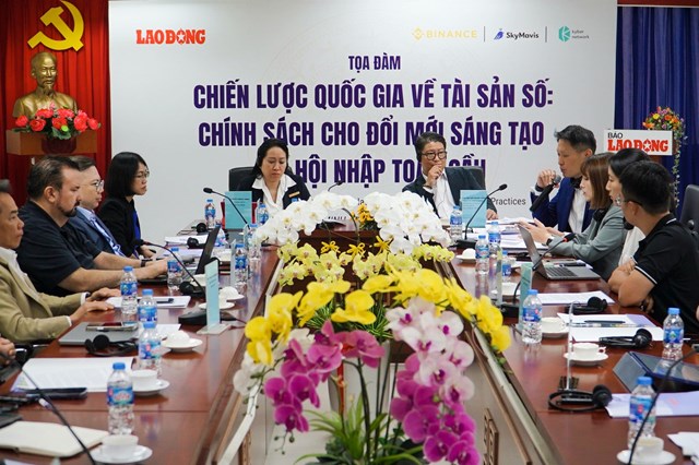 Tọa đàm chiến lược quốc gia về tài sản số, diễn ra tại báo Lao Động, hôm 15/7.