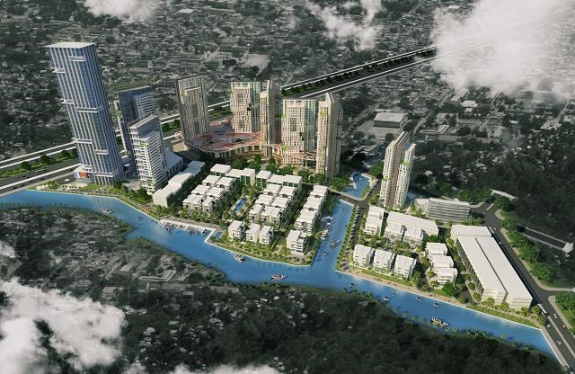 Phối cảnh dự án khu dân cư Investco Green City. 