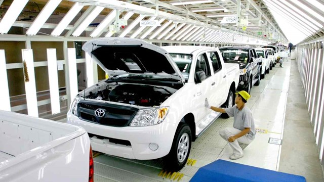 Gi&aacute;n đoạn chuỗi cung ứng phụ t&ugrave;ng từ Đ&ocirc;ng Nam &Aacute; khiến nhiều nh&agrave; sản xuất &ocirc; t&ocirc; Nhật Bản lao đao. Ảnh: Toyota
