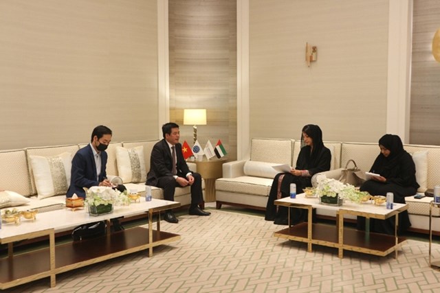 Bộ trưởng Nguyễn Hồng Di&ecirc;n hội đ&agrave;m với B&agrave; Reem BintEbrahim Al Hashimy, Quốc vụ khanh Bộ Ngoại giao &amp; Hợpt&aacute;c quốc tế UAE