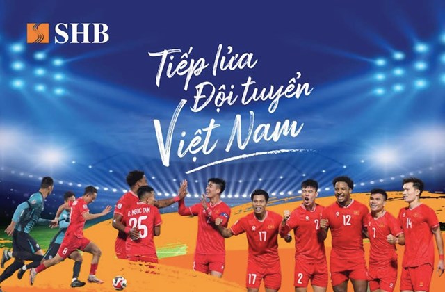 SHB l&agrave; đơn vị đồng h&agrave;nh xuy&ecirc;n suốt c&ugrave;ng nền b&oacute;ng đ&aacute; Việt Nam.