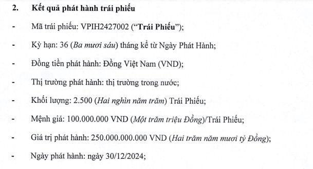 Đầu tư Văn Ph&#250; - Invest (VPI) huy động th&#224;nh c&#244;ng 250 tỷ đồng tr&#225;i phiếu chỉ trong một ng&#224;y - Ảnh 1