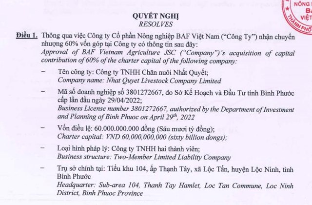 N&#244;ng nghiệp BAF Việt Nam (BAF) vừa th&#226;u t&#243;m th&#234;m 2 c&#244;ng ty chăn nu&#244;i mới c&#243; c&#249;ng địa chỉ tại B&#236;nh Phước - Ảnh 2