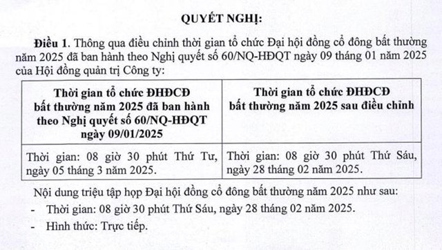 Ho&#225; chất Cơ bản Miền Nam (CSV) điều chỉnh thời gian tổ chức ĐHĐCĐ bất thường - Ảnh 1