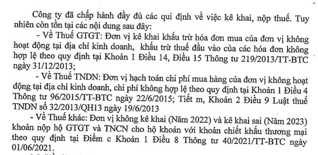 Vi phạm thuế, C&#244;ng ty cổ phần Tầm Nh&#236;n bị phạt, truy thu hơn 265 triệu đồng - Ảnh 2