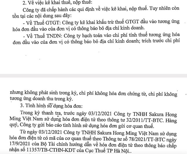 Vướng vi phạm thuế, c&#244;ng ty sản xuất linh kiện, phụ t&#249;ng xe m&#225;y Sakura Hong Ming Việt Nam bị phạt, truy thu hơn 530 triệu đồng - Ảnh 2