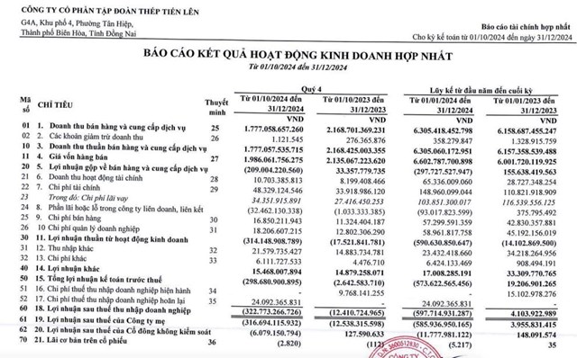 Lỗ kỷ lục năm 2024, Th&#233;p Tiến L&#234;n (TLH) gia hạn thời gian tổ chức Đại hội đồng cổ đ&#244;ng năm 2025 - Ảnh 2