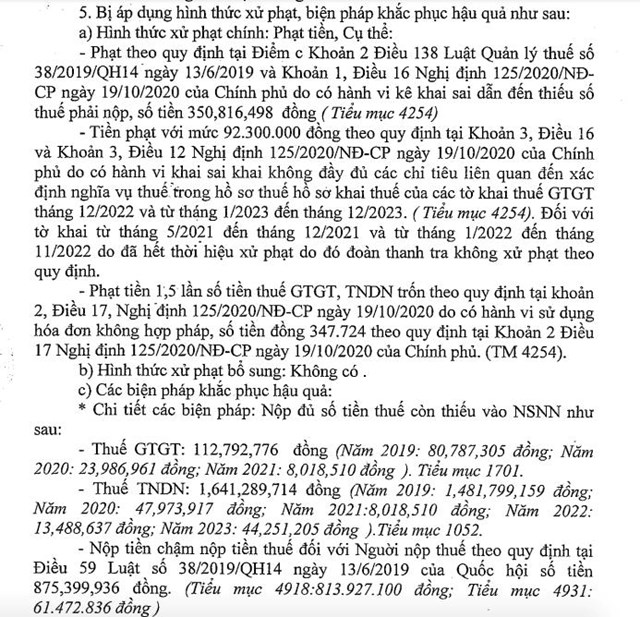 Vi phạm thuế, C&#244;ng ty Yamaha Motor Việt Nam bị Cục thuế H&#224; Nội xử phạt - Ảnh 2