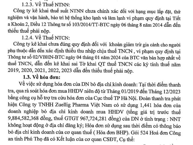 Vướng sai phạm về thuế, C&#244;ng ty TNHH Zuellig Pharma Việt Nam bị phạt v&#224; truy thu hơn 26,9 tỷ đồng - Ảnh 3