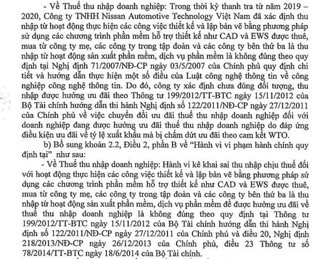 Cục Thuế H&#224; Nội phạt v&#224; truy thu C&#244;ng ty TNHH Nissan Automotive Technology Việt Nam gần 80 tỷ đồng - Ảnh 2