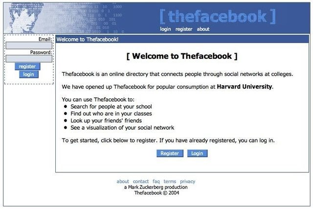 The Facebook - phi&ecirc;n bản đơn giản, tiền nhiệm của Facebook ng&agrave;y nay.
